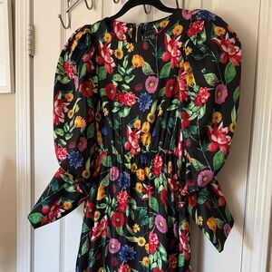 Vibrant Floral Long Sleeve Dress